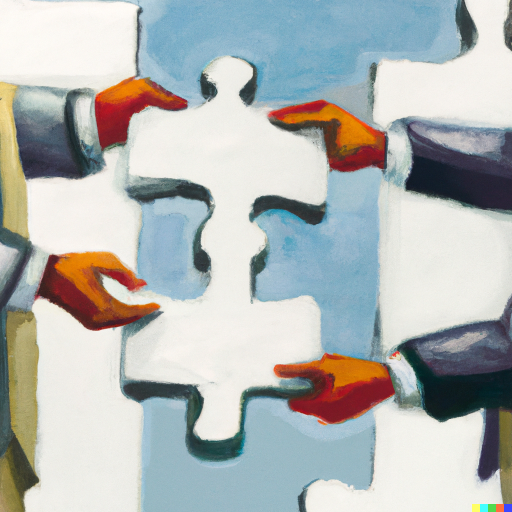 Emprendedores reunidos en una mesa discutiendo una colaboración para optimizar su cadena de suministro Relaciones de empresariales ser mas rentable